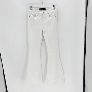 Express mid rise bell flare white jeans size 2 western NFR rodeo hippie coastal